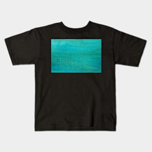 Painted green canvas background texture. Kids T-Shirt